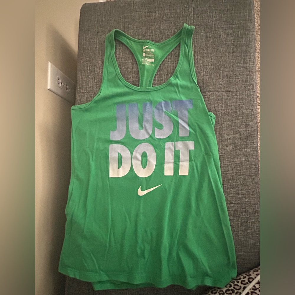 Women’s Nike Green ‘Just Do It’ Running Tank